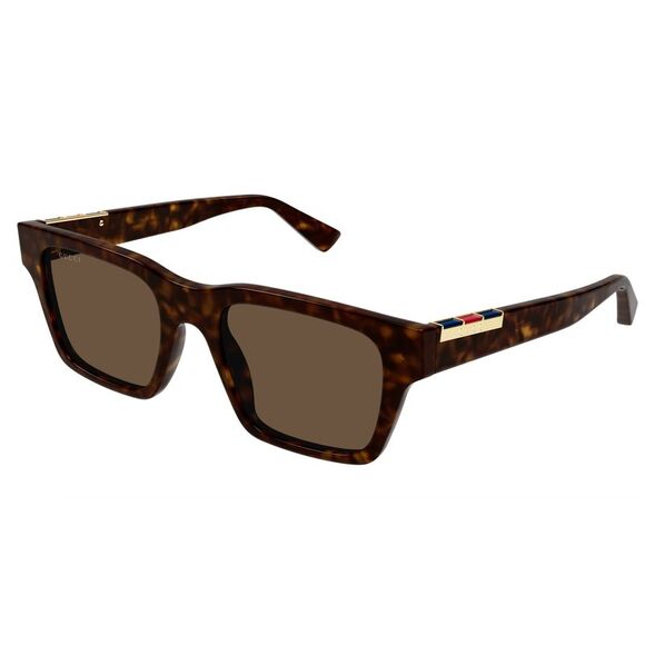 Gucci GG1889S-002 Havana square Mens Sunglasses - Picture 1 of 4